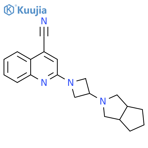 2-(3-{octahydrocyclopenta[c]pyrrol-2-yl}azetidin-1-yl)quinoline-4-carbonitrile structure