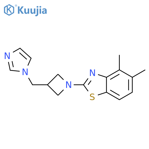 2-{3-[(1H-imidazol-1-yl)methyl]azetidin-1-yl}-4,5-dimethyl-1,3-benzothiazole structure