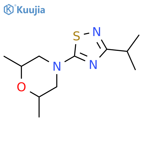 2,6-dimethyl-4-[3-(propan-2-yl)-1,2,4-thiadiazol-5-yl]morpholine structure