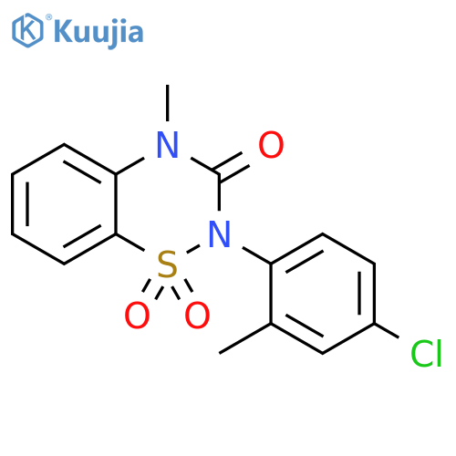 2-(4-chloro-2-methylphenyl)-4-methyl-3,4-dihydro-2H-1lambda6,2,4-benzothiadiazine-1,1,3-trione structure