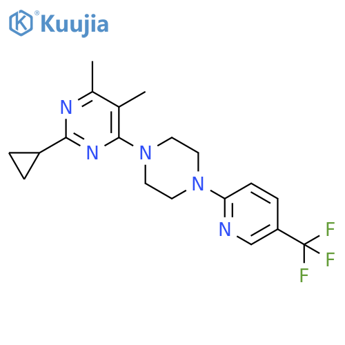2-cyclopropyl-4,5-dimethyl-6-{4-[5-(trifluoromethyl)pyridin-2-yl]piperazin-1-yl}pyrimidine structure