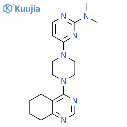 N,N-dimethyl-4-[4-(5,6,7,8-tetrahydroquinazolin-4-yl)piperazin-1-yl]pyrimidin-2-amine structure