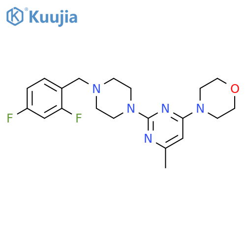 4-(2-{4-(2,4-difluorophenyl)methylpiperazin-1-yl}-6-methylpyrimidin-4-yl)morpholine structure