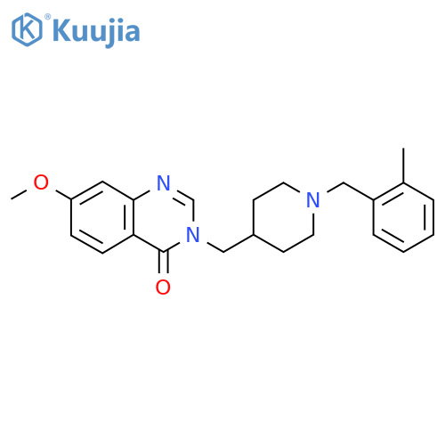 7-Methoxy-3-({1-[(2-methylphenyl)methyl]piperidin-4-yl}methyl)-3,4-dihydroquinazolin-4-one structure