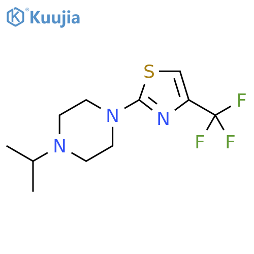 1-(propan-2-yl)-4-4-(trifluoromethyl)-1,3-thiazol-2-ylpiperazine structure