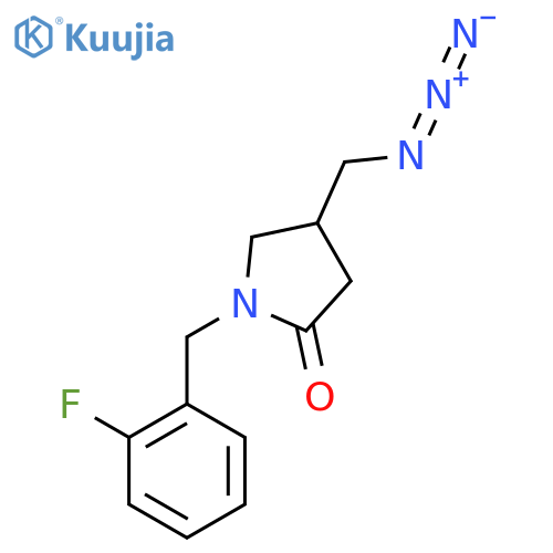 4-(Azidomethyl)-1-[(2-fluorophenyl)methyl]pyrrolidin-2-one structure