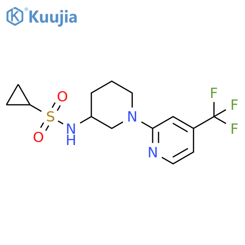 N-{1-[4-(trifluoromethyl)pyridin-2-yl]piperidin-3-yl}cyclopropanesulfonamide structure