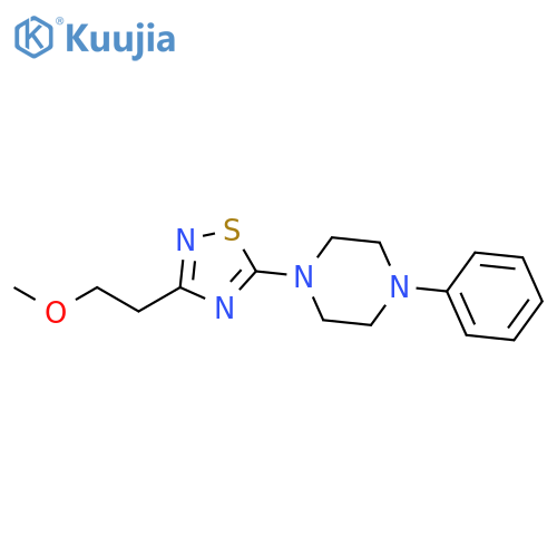 1-[3-(2-Methoxyethyl)-1,2,4-thiadiazol-5-yl]-4-phenylpiperazine structure