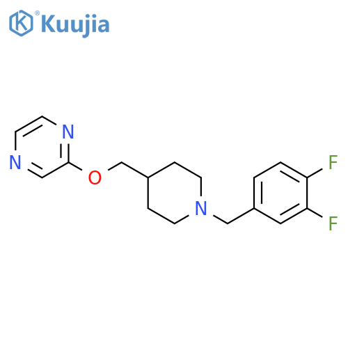2-({1-[(3,4-difluorophenyl)methyl]piperidin-4-yl}methoxy)pyrazine structure