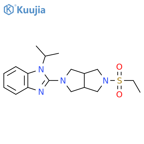 2-[5-(ethanesulfonyl)-octahydropyrrolo[3,4-c]pyrrol-2-yl]-1-(propan-2-yl)-1H-1,3-benzodiazole structure