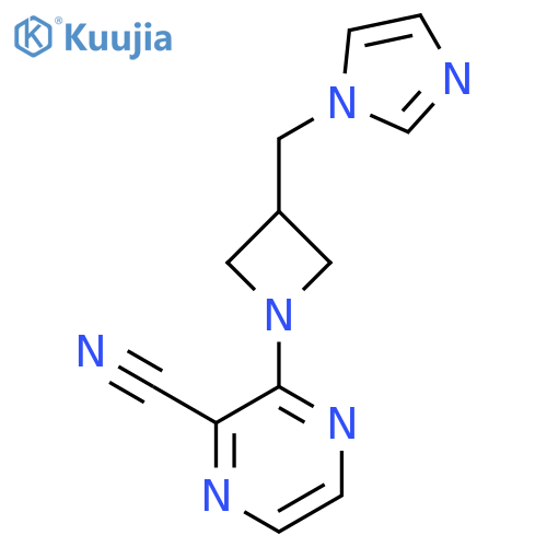3-{3-[(1H-imidazol-1-yl)methyl]azetidin-1-yl}pyrazine-2-carbonitrile structure