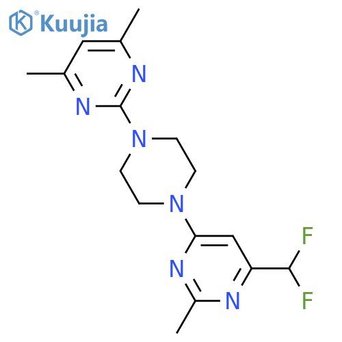 4-(difluoromethyl)-6-4-(4,6-dimethylpyrimidin-2-yl)piperazin-1-yl-2-methylpyrimidine structure