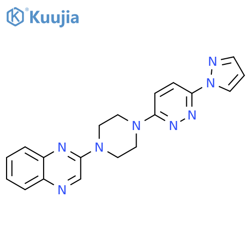 2-{4-[6-(1H-pyrazol-1-yl)pyridazin-3-yl]piperazin-1-yl}quinoxaline structure