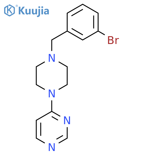 4-{4-[(3-Bromophenyl)methyl]piperazin-1-yl}pyrimidine structure