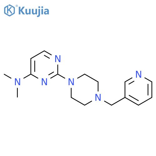 N,N-dimethyl-2-{4-[(pyridin-3-yl)methyl]piperazin-1-yl}pyrimidin-4-amine structure