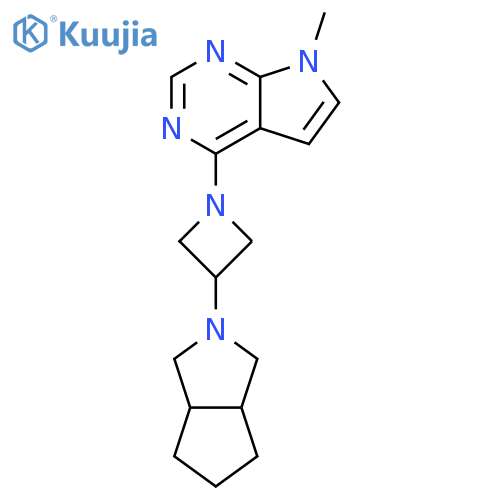 1-{7-methyl-7H-pyrrolo[2,3-d]pyrimidin-4-yl}-3-{octahydrocyclopenta[c]pyrrol-2-yl}azetidine structure