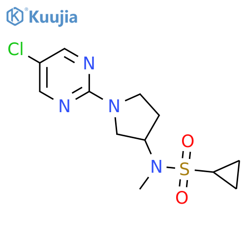 N-[1-(5-chloropyrimidin-2-yl)pyrrolidin-3-yl]-N-methylcyclopropanesulfonamide structure