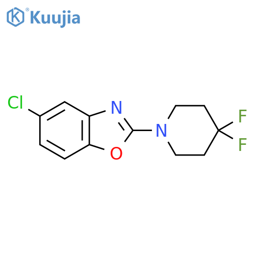 5-Chloro-2-(4,4-difluoropiperidin-1-yl)-1,3-benzoxazole structure