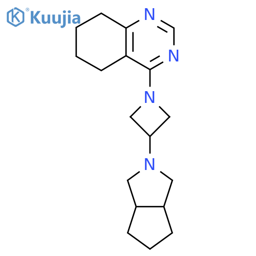 4-(3-{Octahydrocyclopenta[c]pyrrol-2-yl}azetidin-1-yl)-5,6,7,8-tetrahydroquinazoline structure