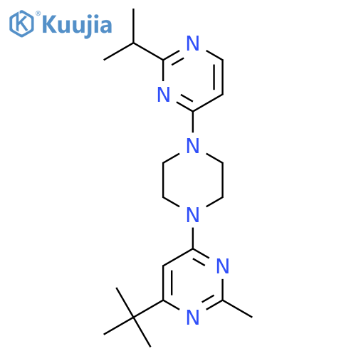 4-Tert-butyl-2-methyl-6-{4-[2-(propan-2-yl)pyrimidin-4-yl]piperazin-1-yl}pyrimidine structure