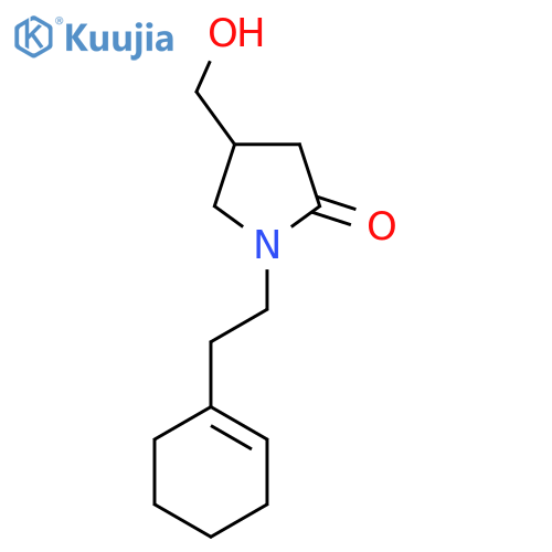 1-[2-(Cyclohex-1-en-1-yl)ethyl]-4-(hydroxymethyl)pyrrolidin-2-one structure