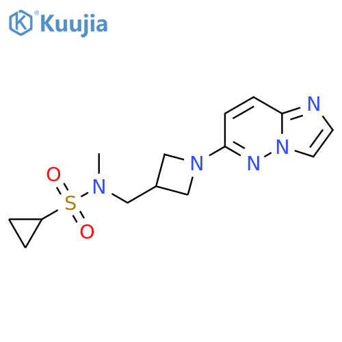 N-[(1-{imidazo[1,2-b]pyridazin-6-yl}azetidin-3-yl)methyl]-N-methylcyclopropanesulfonamide structure