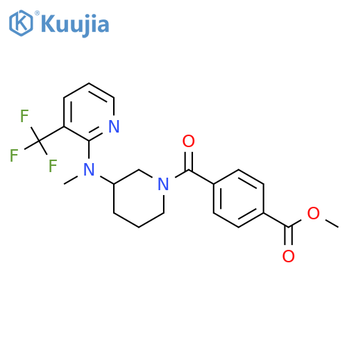 Methyl 4-(3-{methyl[3-(trifluoromethyl)pyridin-2-yl]amino}piperidine-1-carbonyl)benzoate structure