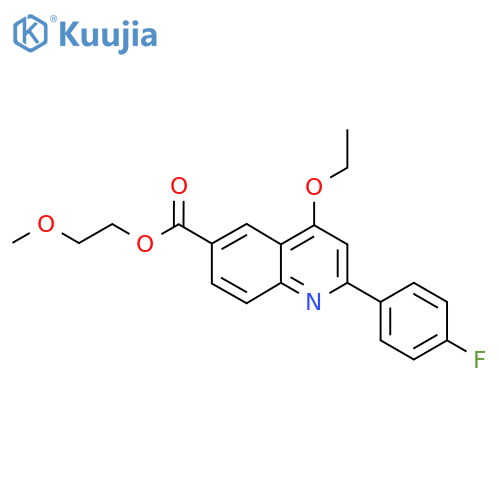 2-Methoxyethyl 4-ethoxy-2-(4-fluorophenyl)quinoline-6-carboxylate structure