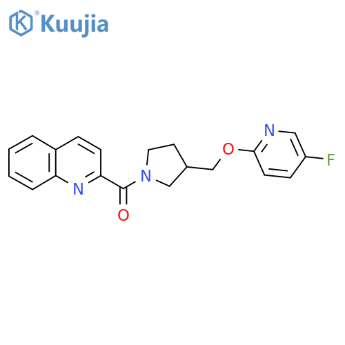 2-(3-{[(5-Fluoropyridin-2-yl)oxy]methyl}pyrrolidine-1-carbonyl)quinoline structure
