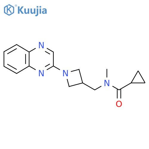 N-methyl-N-{[1-(quinoxalin-2-yl)azetidin-3-yl]methyl}cyclopropanecarboxamide structure