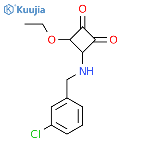 3-{[(3-Chlorophenyl)methyl]amino}-4-ethoxycyclobut-3-ene-1,2-dione structure