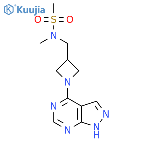 N-methyl-N-[(1-{1H-pyrazolo[3,4-d]pyrimidin-4-yl}azetidin-3-yl)methyl]methanesulfonamide structure