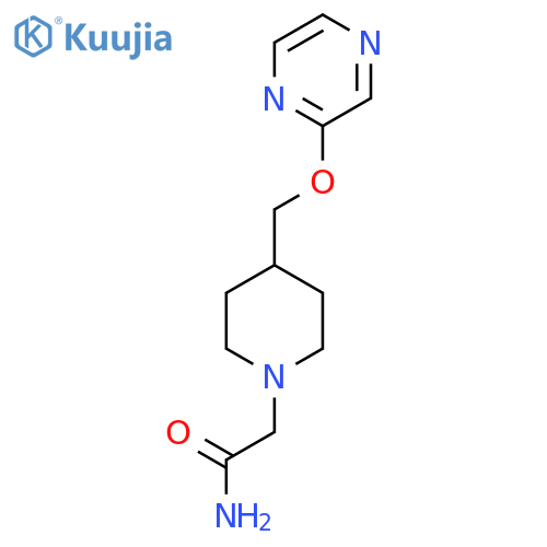 2-{4-[(Pyrazin-2-yloxy)methyl]piperidin-1-yl}acetamide structure