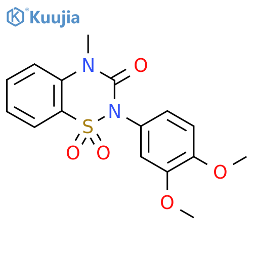 2-(3,4-dimethoxyphenyl)-4-methyl-3,4-dihydro-2H-1,2,4-benzothiadiazine-1,1,3-trione structure