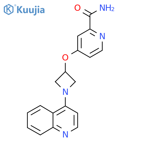 4-{[1-(Quinolin-4-yl)azetidin-3-yl]oxy}pyridine-2-carboxamide structure
