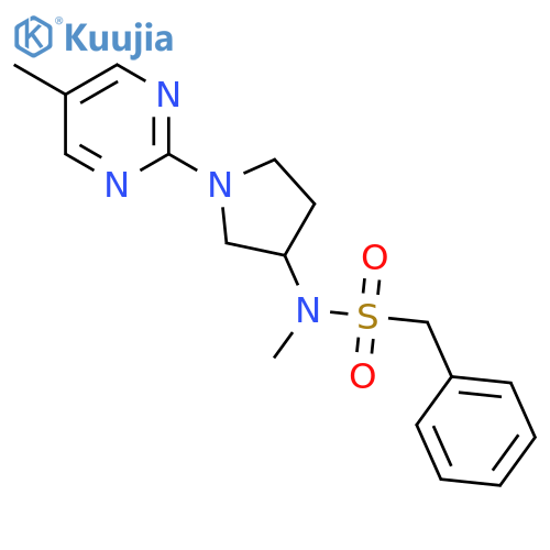 N-methyl-N-[1-(5-methylpyrimidin-2-yl)pyrrolidin-3-yl]-1-phenylmethanesulfonamide structure