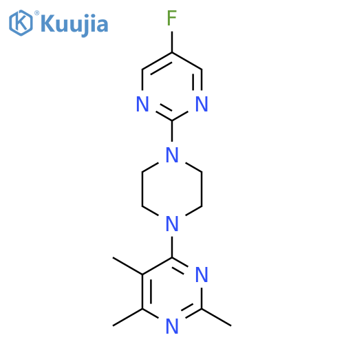 4-[4-(5-Fluoropyrimidin-2-yl)piperazin-1-yl]-2,5,6-trimethylpyrimidine structure