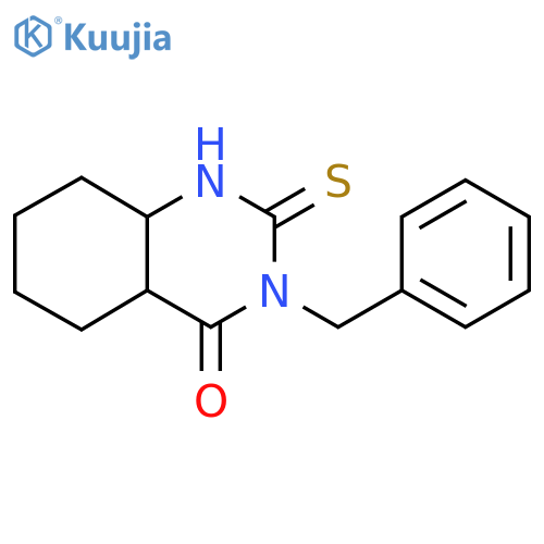 3-Benzyl-2-sulfanylidene-1,2,3,4,5,6,7,8-octahydroquinazolin-4-one structure