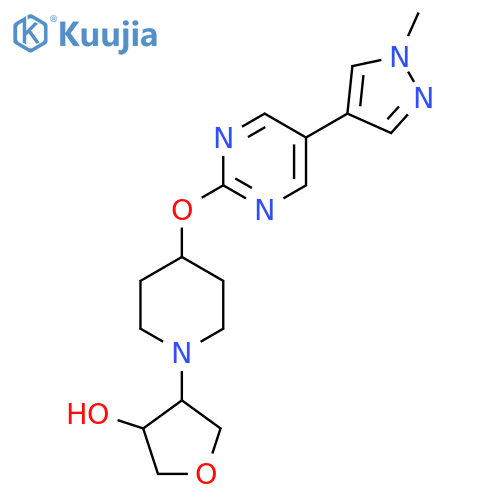 4-(4-{[5-(1-methyl-1H-pyrazol-4-yl)pyrimidin-2-yl]oxy}piperidin-1-yl)oxolan-3-ol structure