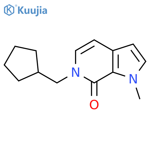 6-(cyclopentylmethyl)-1-methyl-1H,6H,7H-pyrrolo[2,3-c]pyridin-7-one structure