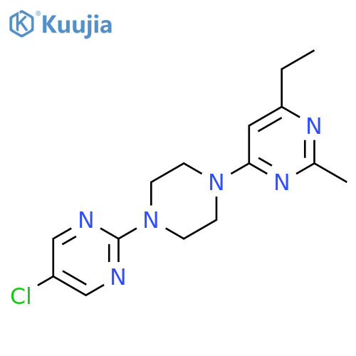 4-[4-(5-Chloropyrimidin-2-yl)piperazin-1-yl]-6-ethyl-2-methylpyrimidine structure