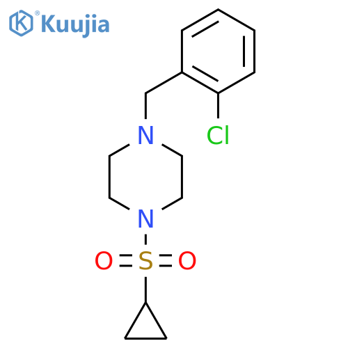 1-[(2-Chlorophenyl)methyl]-4-(cyclopropanesulfonyl)piperazine structure
