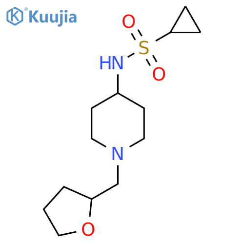 N-{1-[(oxolan-2-yl)methyl]piperidin-4-yl}cyclopropanesulfonamide structure