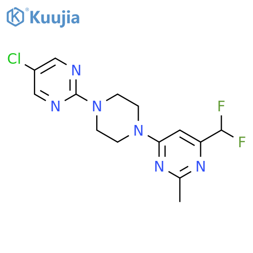 4-[4-(5-chloropyrimidin-2-yl)piperazin-1-yl]-6-(difluoromethyl)-2-methylpyrimidine structure
