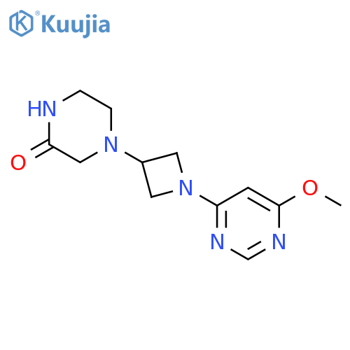 4-[1-(6-methoxypyrimidin-4-yl)azetidin-3-yl]piperazin-2-one structure