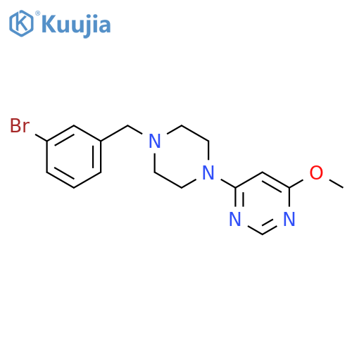 4-{4-[(3-bromophenyl)methyl]piperazin-1-yl}-6-methoxypyrimidine structure