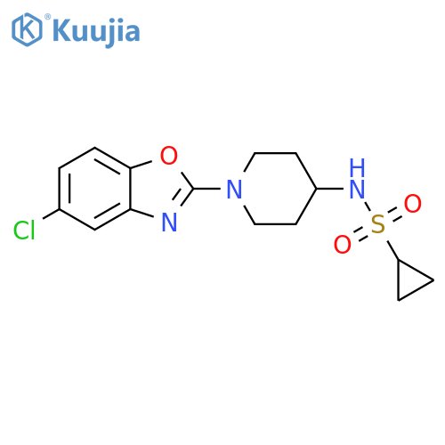 N-[1-(5-chloro-1,3-benzoxazol-2-yl)piperidin-4-yl]cyclopropanesulfonamide structure