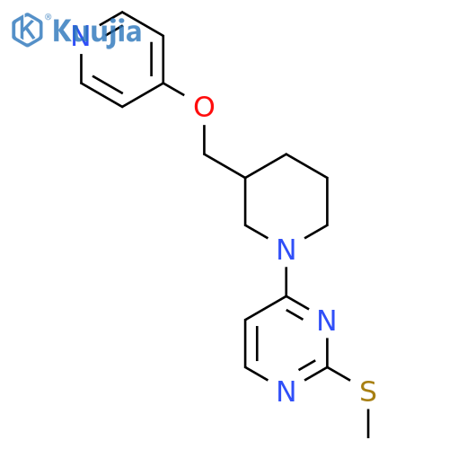 2-(Methylsulfanyl)-4-{3-[(pyridin-4-yloxy)methyl]piperidin-1-yl}pyrimidine structure