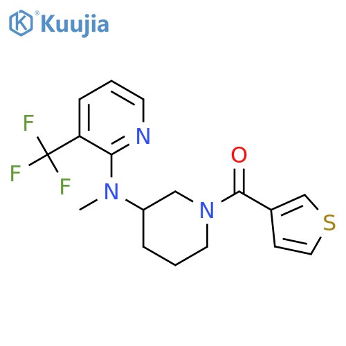 N-methyl-N-[1-(thiophene-3-carbonyl)piperidin-3-yl]-3-(trifluoromethyl)pyridin-2-amine structure