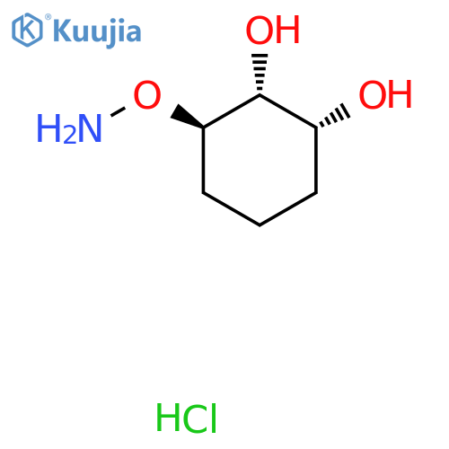 rac-(1R,2R,3R)-3-(aminooxy)cyclohexane-1,2-diol hydrochloride structure